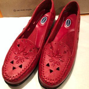 Dr. Scholl's Red Leather Comfort Loafers